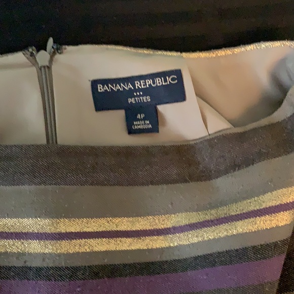 Banana Republic metallic striped skirt - Picture 2 of 2